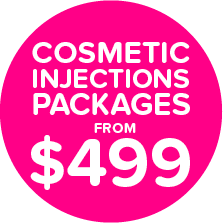 Cosmetic injection packages