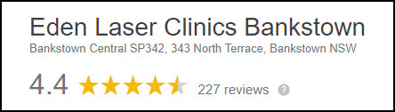 Eden Laser Clinics Bankstown - Google rating